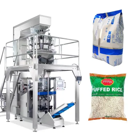 Máquina empacadora de pesaje multicabezal vertical de arroz