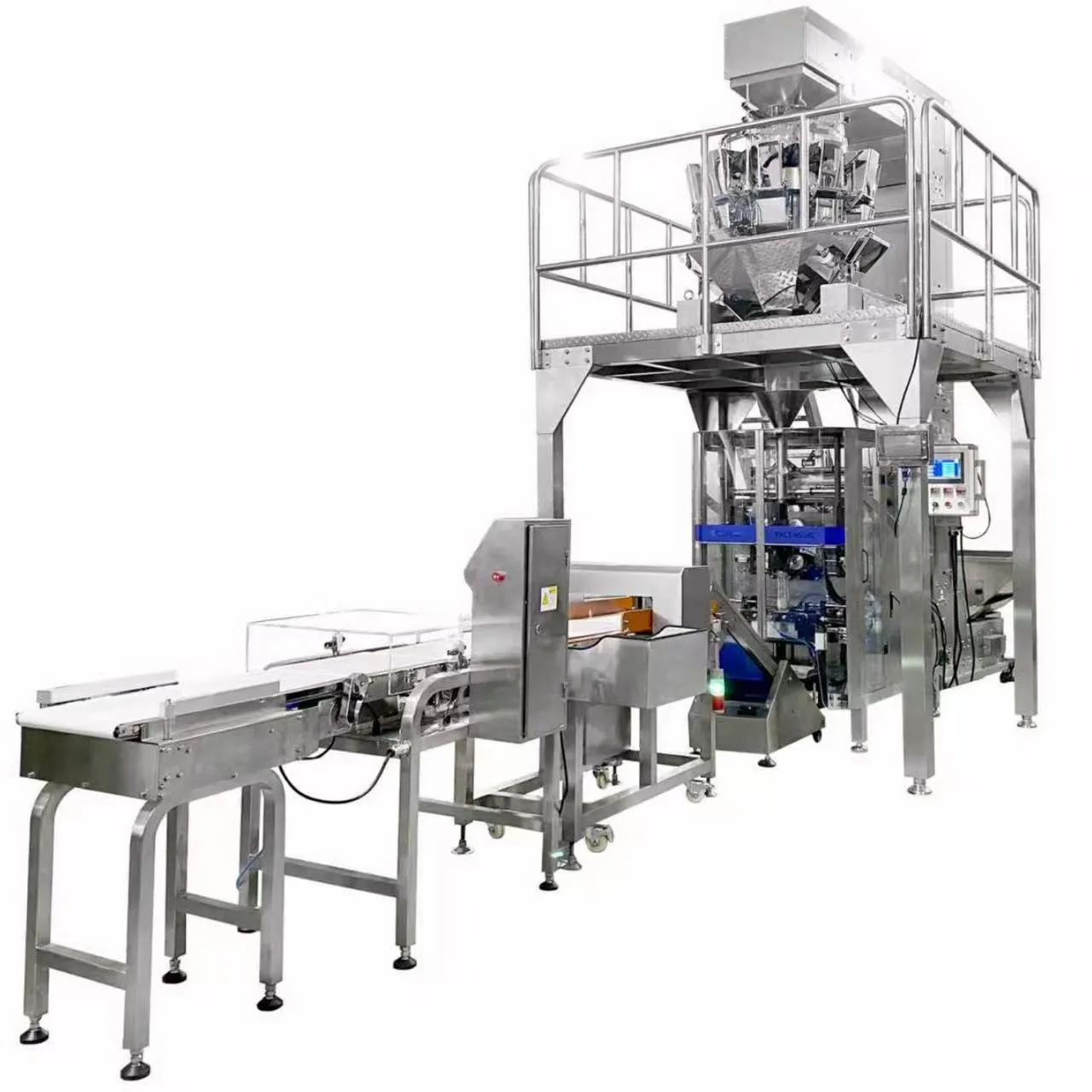 Máquina empacadora de pesaje multicabezal vertical de arroz