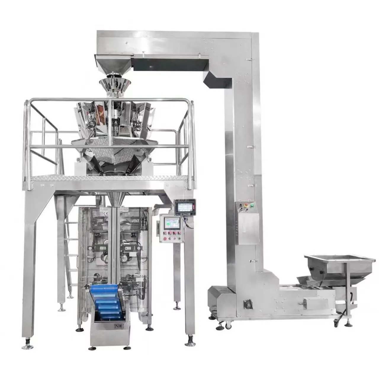 Máquina empacadora de pesaje multicabezal vertical de arroz