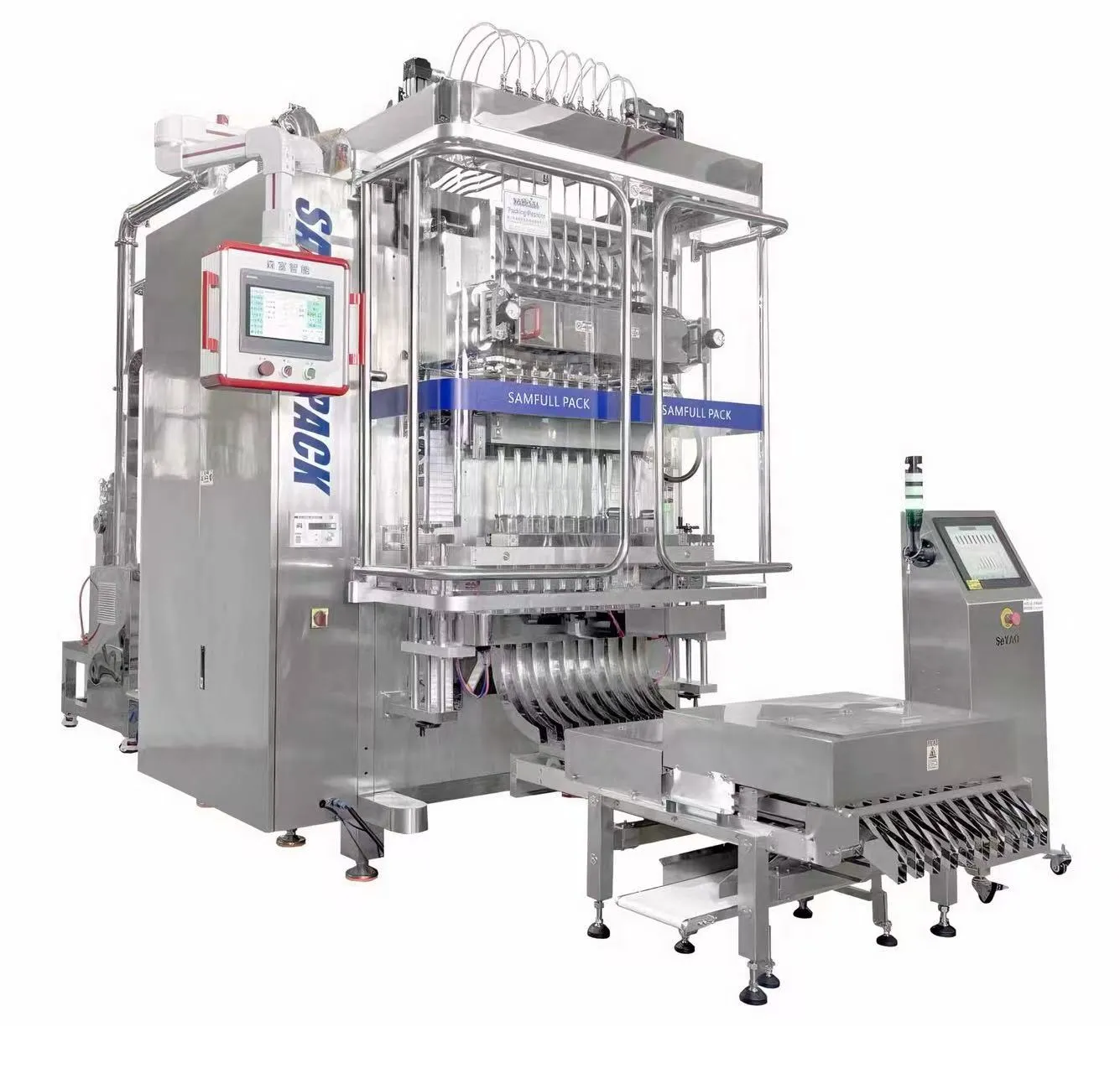 Sistema de embalaje de paquetes de barras líquidas de alta velocidad de 10 carriles