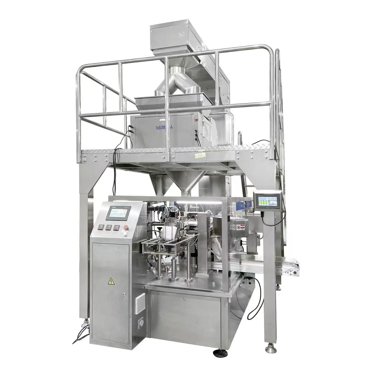 Bolsas doypack terminadas después del llenado y sellado