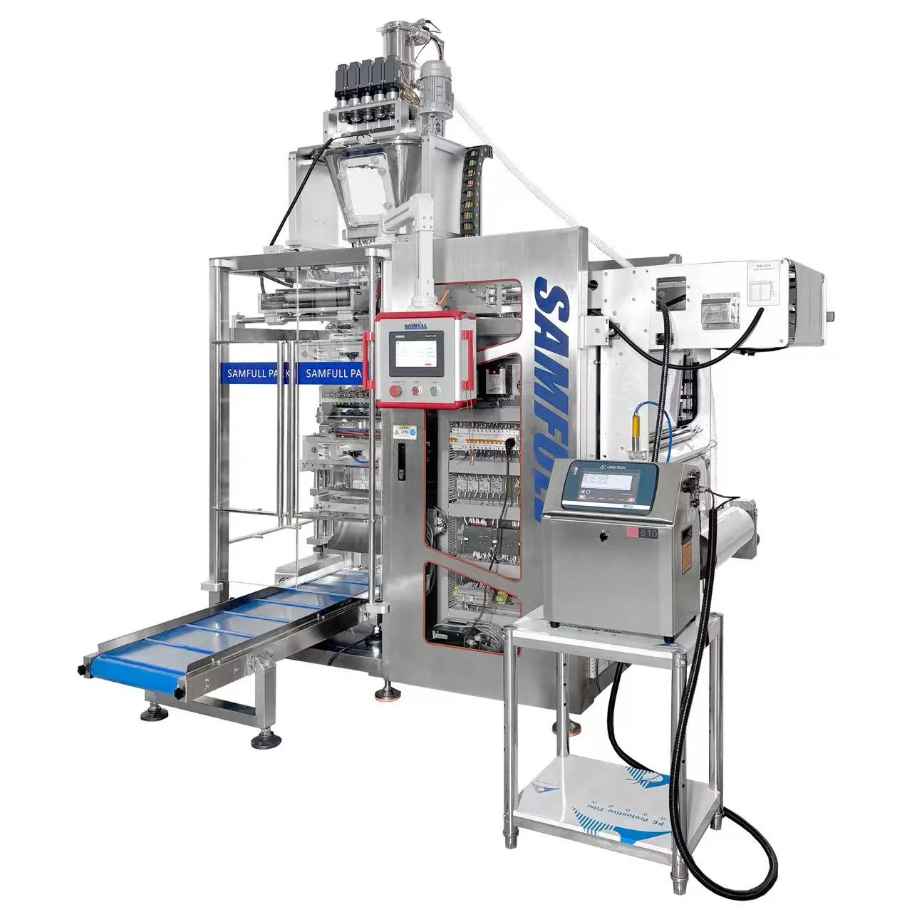 Sobres de polvo terminados con sellado limpio