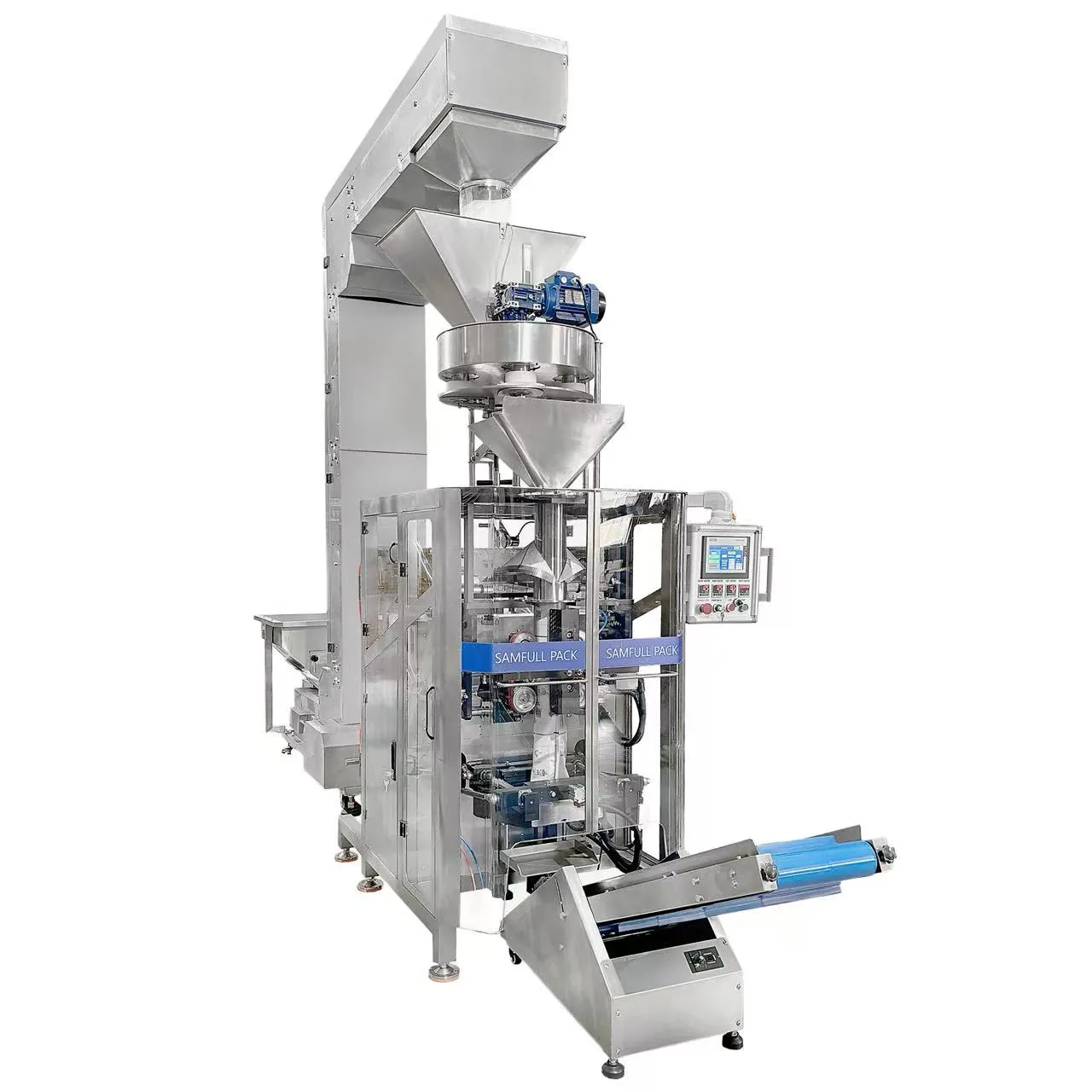 Sistema de dosificación de vaso volumétrico ajustable para un llenado y pesaje precisos del grano